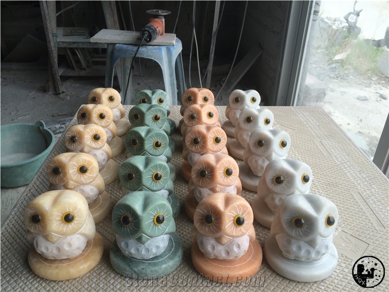 G654,G682,G623,G603,Colorful Granite Owl Artifacts,Handicraft