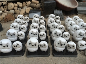 Granite,Marble,Parent-Child Style Owl,Family Caved Craft Gift,Artifact