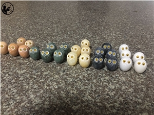 Marble,Colorful Egg Style Small Owl,Handicraft Cute Gift,Custom Make