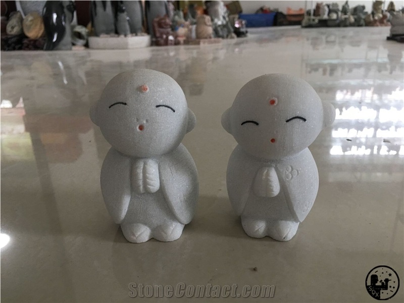 White Marble,Alabaster,Jizo Handicraft,Human Sculpture,Stone Craftwork