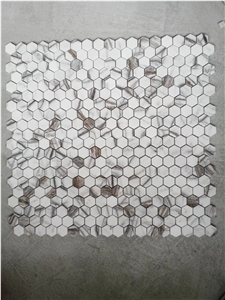 Small Hexagon Chips Mosaic Tile
