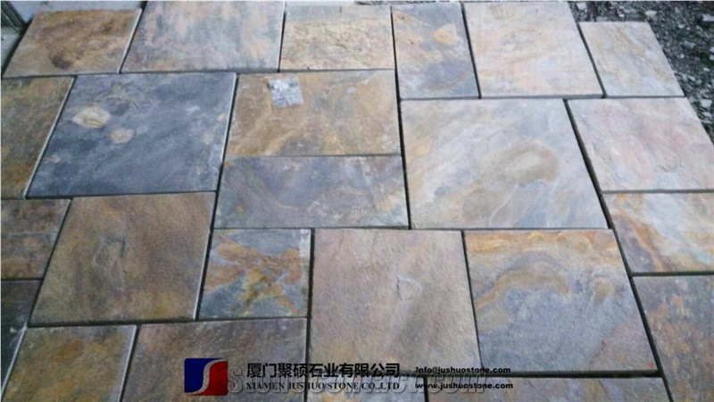 Copper Rusty Natural Slate Tiles, Cheap Good Quality Chinese Stone
