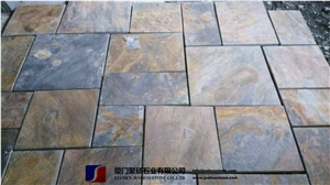 Copper Rusty Natural Slate Tiles, Cheap Good Quality Chinese Stone