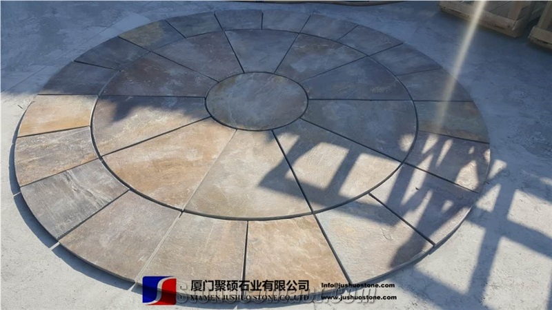 Copper Rusty Natural Slate Tiles, Cheap Good Quality Chinese Stone