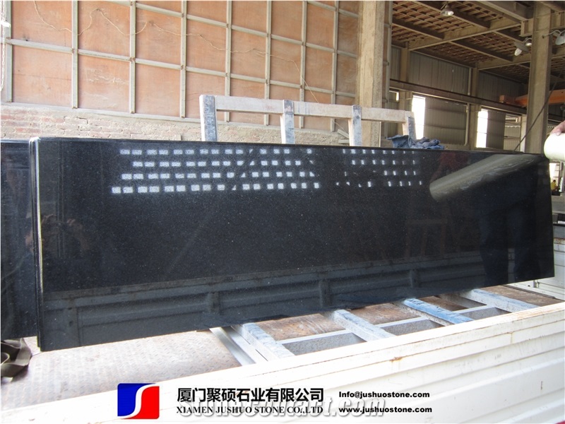 Super Jet Double Galaxy Black Granite Price,Half Slab Polished