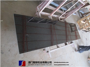 Super Jet Double Galaxy Black Granite Price,Half Slab Polished