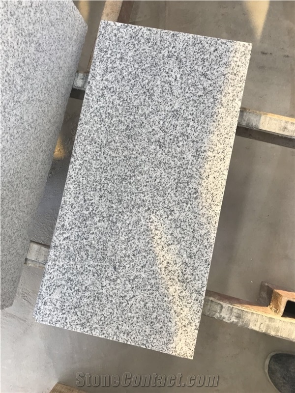 Chinese Grey Granite G603 Honed Steps and Riser with Sandblast Line