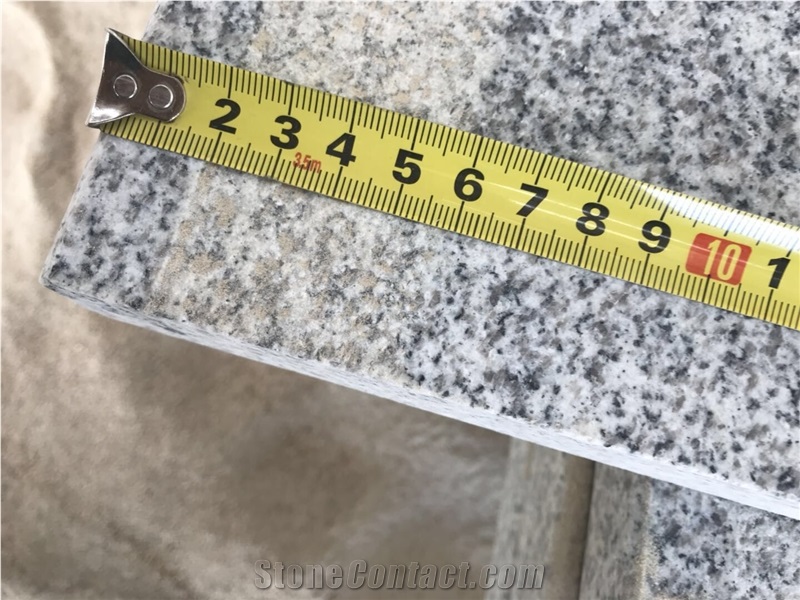 Chinese Grey Granite G603 Honed Steps and Riser with Sandblast Line