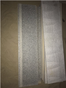 Chinese Grey Granite G603 Honed Steps and Riser with Sandblast Line