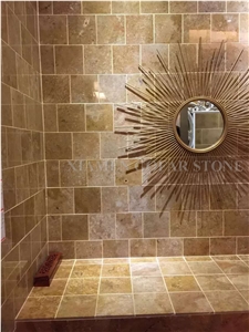 China Shangri La Travertine Tiles Pattern Flooring,Traditional Interior Floor Paving Patio