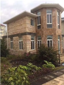 China Shangri La Travertine Tiles Pattern Flooring,Traditional Interior Floor Paving Patio