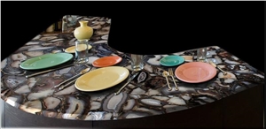 Pink Semiprecious Gem Stone Bathroom Vanity Sinks,Basin Tanslucent