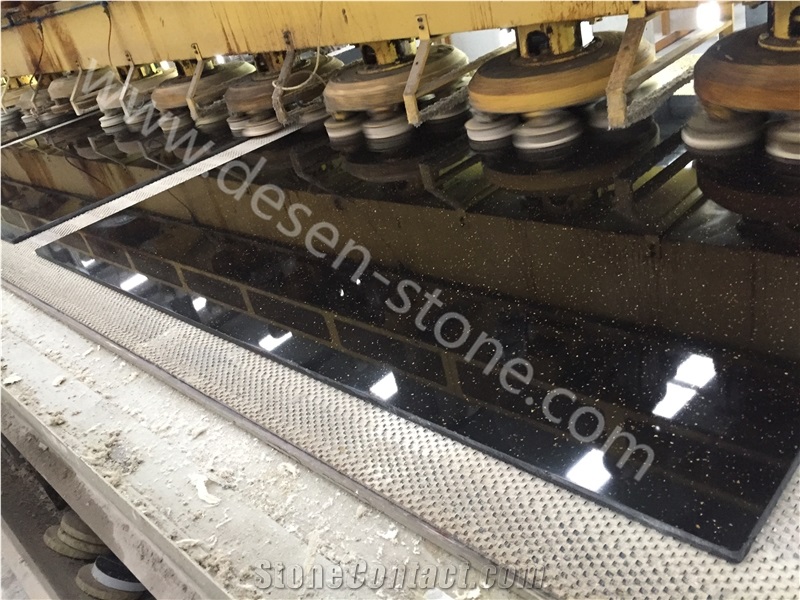 Black Galaxy Artificial Marble Stone Slabs&Tiles Quartz