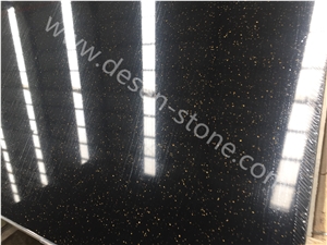 Black Galaxy Artificial Marble Stone Slabs&Tiles Quartz Stone Covering