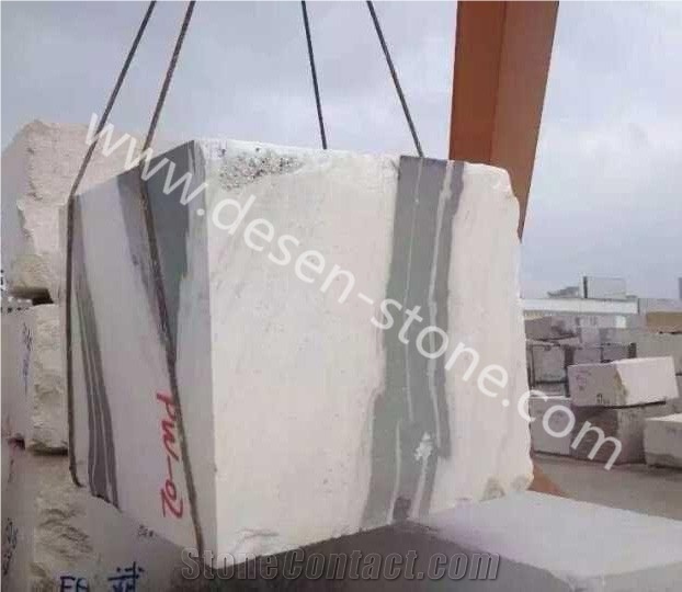 China Panda White/Landscape Pattern/White Dragon Marble Stone Blocks