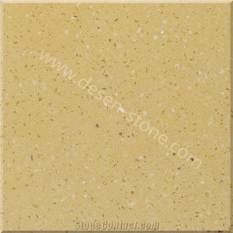 Crystal Golden Beige Artificial Marble Stone Slabs&Tiles Quartz Stone