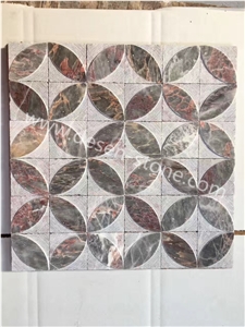 Cuckoo Red Marble Stone Kichen Floor/Wall Mosaic Design/Pattern Tiles Cuckoo Red Marble Stone Kichen Floor/Wall Mosaic Design/Pattern Tiles