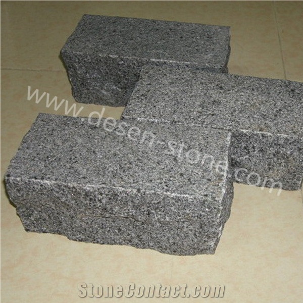 G654 Black Granite Cobblestones/Cobble Stone/Cube Stones/Paving Stone