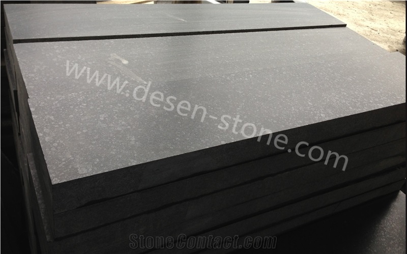 G684 Fuding Black Absolute Black Basalt Granite Stone Slabs&Tiles Wall