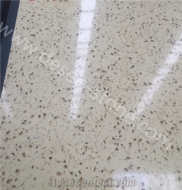 Golden Diamond Yellow Artificial Marble Stone Slabs&Tiles Quartz Stone