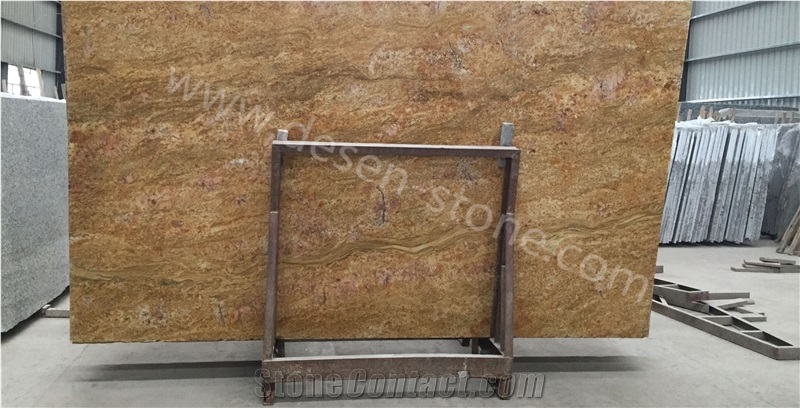 India Yellow Imperial Gold/Golden King Granite Stone Slabs&Tiles Floor