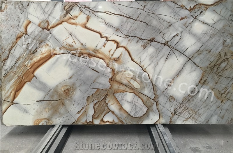 Luxury Stone Wood Palomino Yellow Granite Quartzite Stone Slabs&Tiles