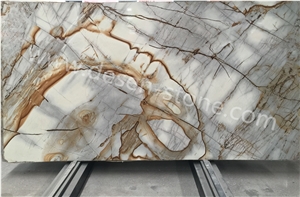 Luxury Stone Wood Palomino Yellow Granite Quartzite Stone Slabs&Tiles