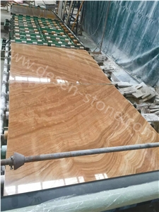 Yellow Wooden Vein Onyx Stone Slabs&Tiles Walling/Flooring Covering