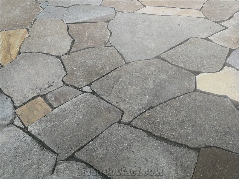 Porfido Irregular Flagstone Slabs, Pavers, Wall Covering