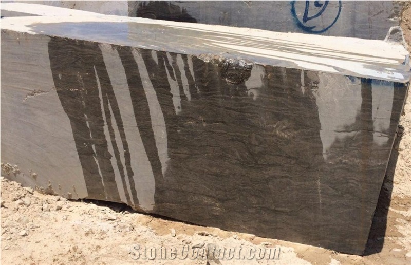 Brown Wave Marble Block, Iran Brown Marble
