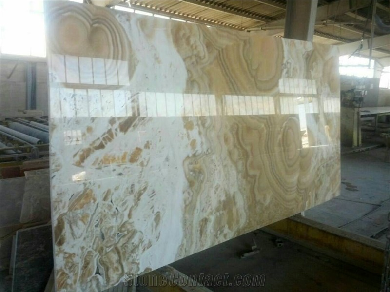 Honey Onyx Slabs, Iran Yellow Onyx