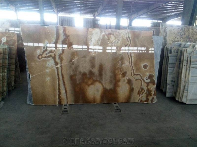 Honey Onyx Slabs, Iran Yellow Onyx