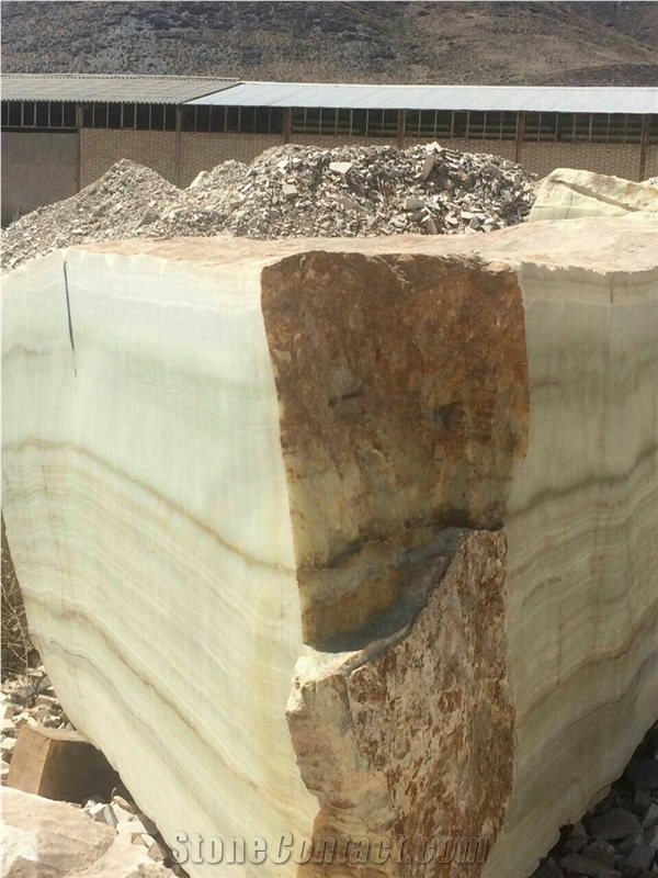 Iran Light Green Onyx Block