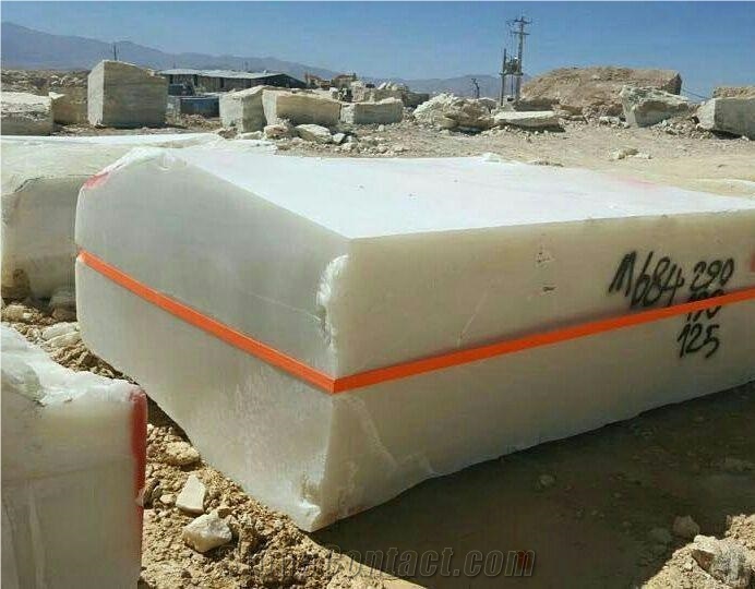 Pure White Onyx Block, Iran White Onyx