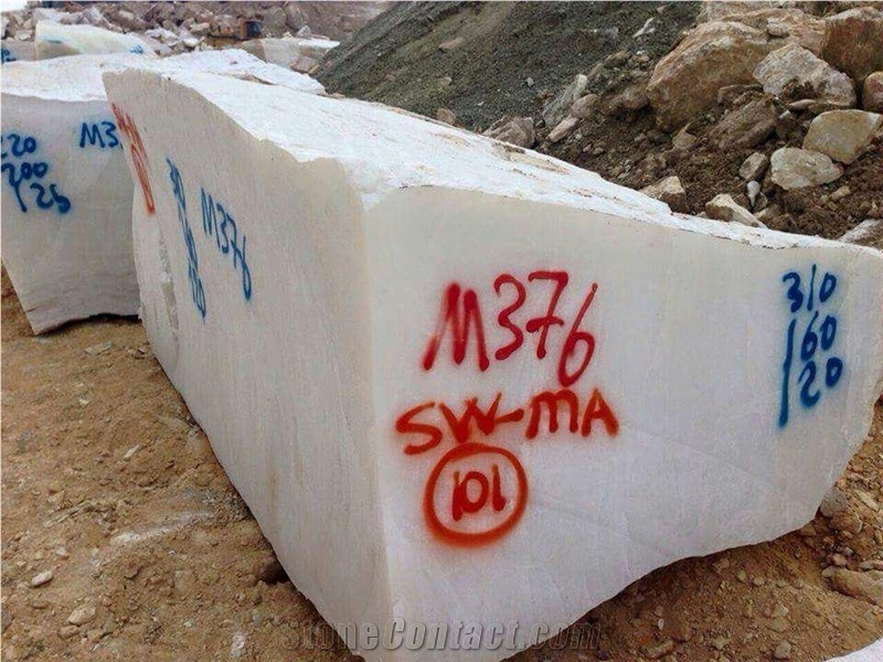 Pure White Onyx Block, Iran White Onyx