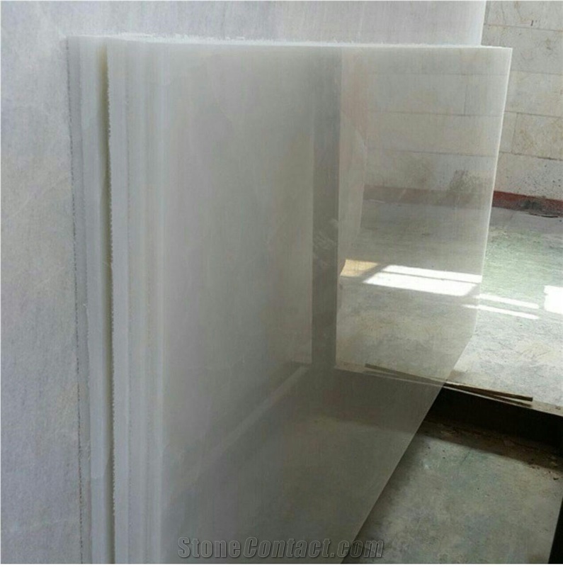 Pure White Onyx Block, Iran White Onyx