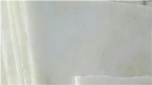Pure White Onyx Slab, Iran White Onyx