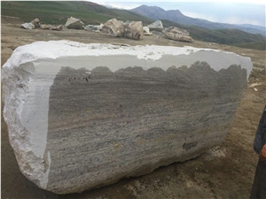 Titanium Travertine Block, Iran Grey Travertine