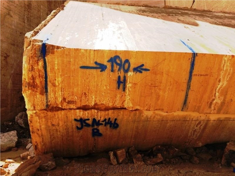Yellow Travertine Block