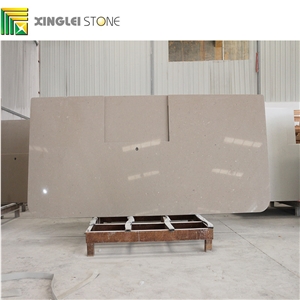 Beige Quartz Kitchen Countertops