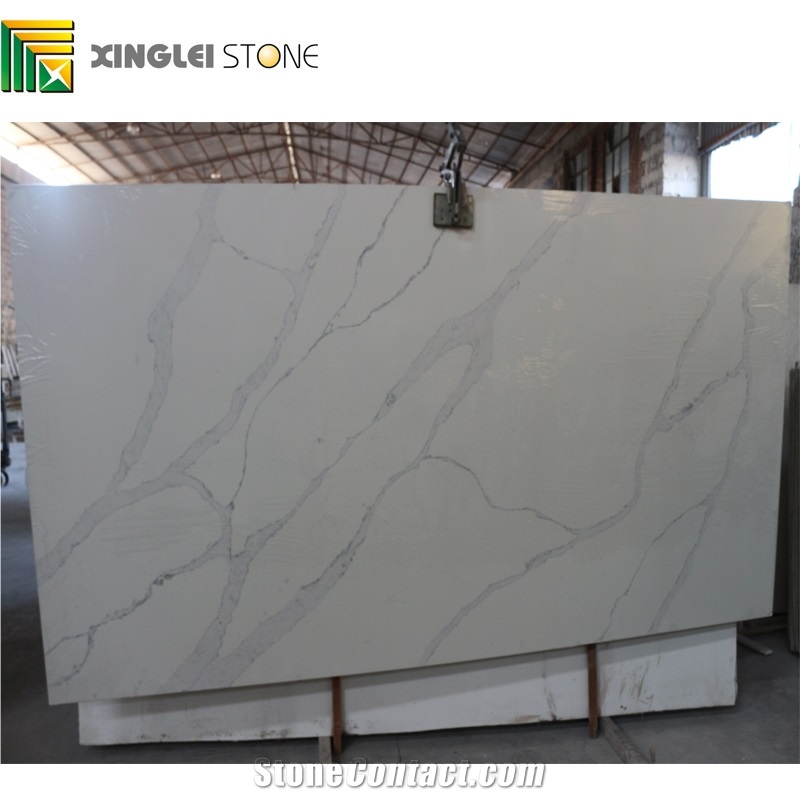 Calacatta Carrara White Quartz Kitchen Countertops,Island Tops,Worktop
