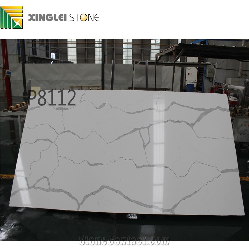 Calacatta Carrara White Quartz Kitchen Countertops,Island Tops,Worktop