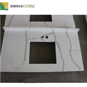 Calacatta White Quartz Bathroom Vanities/Bath Countertops/Tops