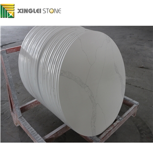Calacatta White, White Artificial Quartz Table Top,Bianco Calacatta Marble Look