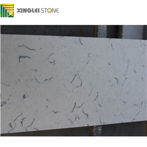 Cararra White Quartz Big Slabs,Artificial Marble Look Quartz