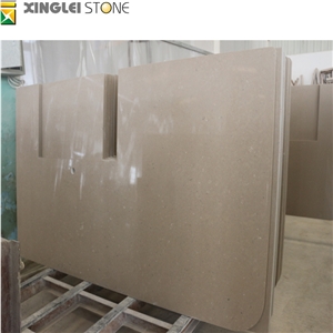 Crystal Particles Beige Quartz Kitchen Countertops,Island Tops,Worktop