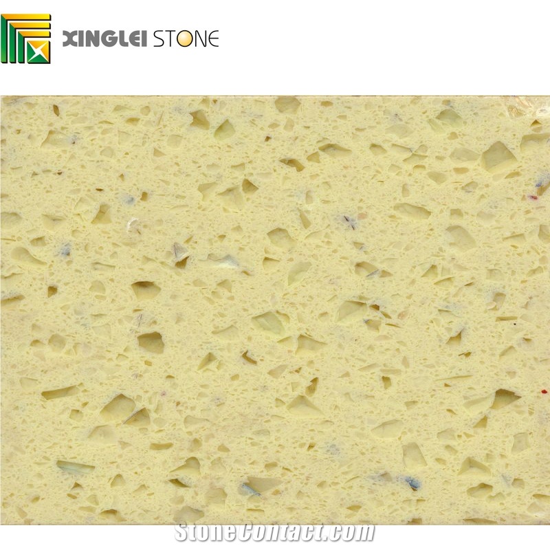 Crystal Particles Beige Quartz Slabs,Tiles,Wall