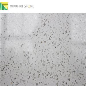 Crystal White Quartz Countertops, Galaxy White Artificial Stone Tops