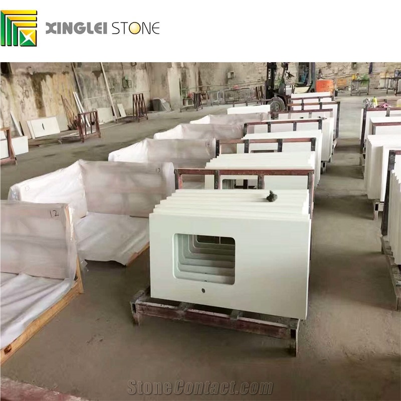 Pure White Quartz Bath Tops/Countertops/Bathroom Vanities