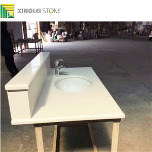 Pure White Quartz Bath Tops/Countertops/Bathroom Vanities